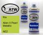 Preview: Kia, Alien II Pearl Metallic, AE2: 400ml Sprühdose + 400ml Klarlack - Set, von ATW Autoteile West.